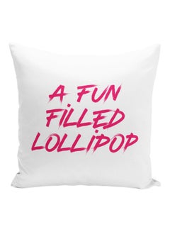 اشتري Suicide Squad Movie Quote Printed Decorative Pillow بوليستر أبيض/وردي 16x16 بوصة في الامارات