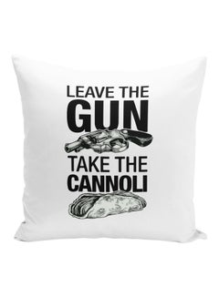 Buy Movie Quote Printed Decorative Pillow Black/White 16x16inch in UAE