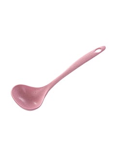 Buy Wheat Straw Spoon With Long Handle Pink in UAE