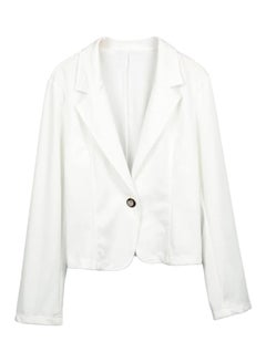 Buy Long Sleeves Blazer White in Saudi Arabia