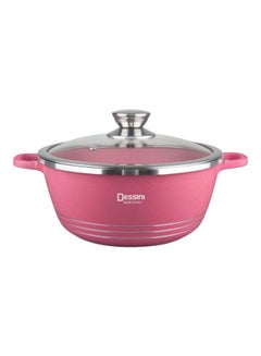 اشتري Granite Casserole Dish Pink/Clear/Silver 24 سنتيمتر في الامارات