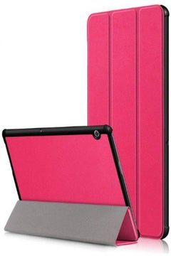 Buy Folio Case Leather Pu For Huawei Mediapad T5 Size 10.1Inch Rose Color in Saudi Arabia