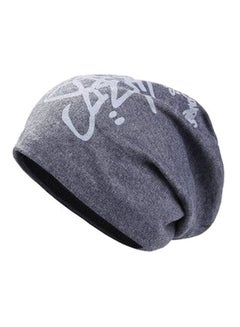 Buy Cotton Beanie Cap Grey in UAE