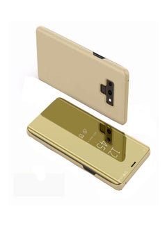 Buy Clear View Standing Case Cover For Samsung Galaxy Note 9 Gold in Saudi Arabia