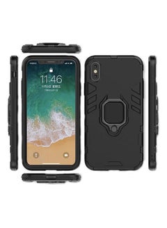 Buy Protective Case Cover For iPhone XS Max With Car Mount Magnetic And Finger Ring Black in Saudi Arabia