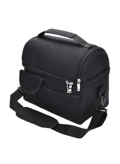 Buy Large Capacity Insulated Keep Warm Lunch Bag Black 26x16x24centimeter in Saudi Arabia