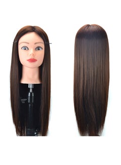 Buy Practice Training Head Mannequin Hair Wig Brown/Black 28x20x12centimeter in UAE