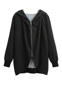 اشتري Long Sleeves Hoodie Black/Grey في الامارات