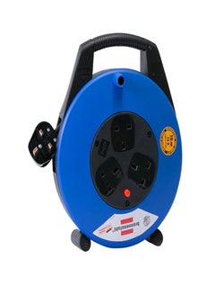 اشتري 3-Socket Closed Cable Reel أسود/أزرق 10 متر في الامارات