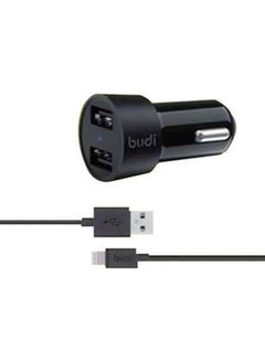 Buy Charger Car Budi 4.8A With Lightning  622L Black in UAE