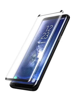 Buy 5D Tempered Glass For Samsung Galaxy S8 Mini Screen Protector Black Frame Full Glue in UAE