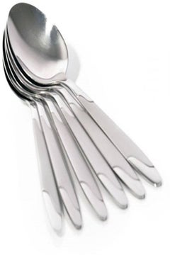 Buy Al Zahrani Stainless Steel Dinner Spoon 6pcs zahrsnts0382s Silver in Saudi Arabia