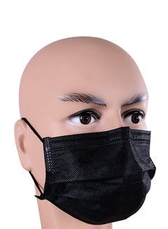 Buy 50 Pcs Anti Dust Breathable Disposable Earloop Mask Black in Saudi Arabia