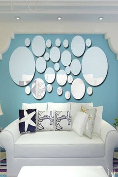 اشتري 26 Piece Wall Mirror Stickers في الامارات