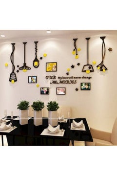 Buy Creative DIY Pendant Lamp Photo Frame Wall Sticker Fashion Live Decal Home Decor-Es in UAE