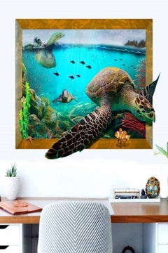 اشتري 3D Turtles Wall Stickers Kids Rooms Home Decorations wall decals-es متعدد الألوان في الامارات