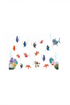 Buy Cartoon 3D Effect Diy Underwater Fish Bubble Bathroom Wall Stickers For Kids Room Wall Decals Home Decor Multi Color in UAE