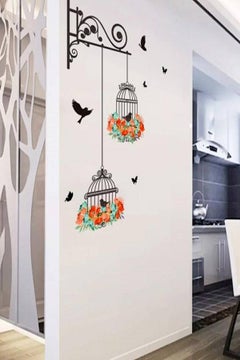 Buy Bird Design Removable Wall Sticker Multicolour in Saudi Arabia