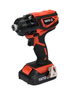 Buy Cordless Impact Screwdriver 18V w/1x2.0Ah Battery & Quick Charger Colour Box YT-82800 Black/Red in UAE