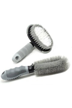 Buy Car Cleaning Cleaning Wheel Special Soft Steel Ring Brush Combination Set (Gray) in UAE