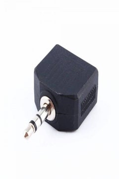 Buy 3.5Mm Jack 1 To 2 Double Earphone Headphone Y Splitter Cable Cord Adapter Plug Black in Egypt
