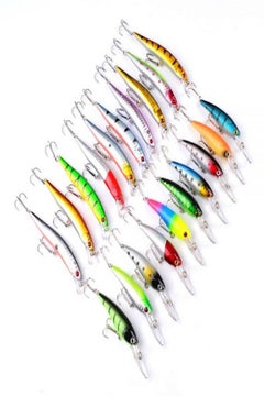 Buy 20 Mixed Colors Fishing Lures Spoon Bait in UAE