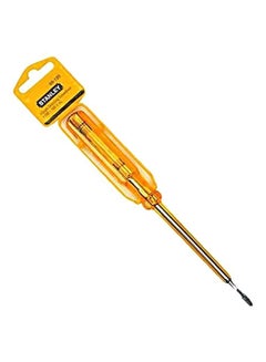 Buy Voltage Testing Screwdriver Yellow/Silver 65x160x25millimeter in UAE