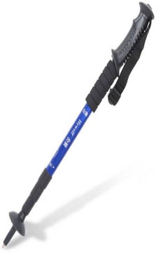 Buy Adjustable Straight Shank Aluminum Trekking Pole Portable Hiking Walking Pole Blue in Saudi Arabia