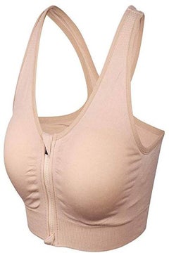 Buy Zip Front Sports Bra in Saudi Arabia