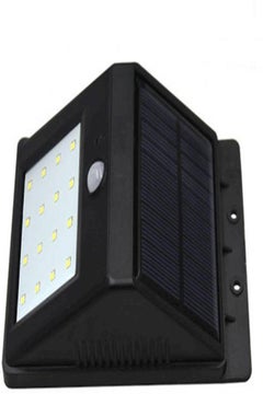 Buy Bright Outdoor Solar Lights Motion Sensor Detector wall lamp Black in UAE