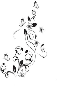 Buy Flowers Vine And Beautiful Butterfly Wall Sticker Girls Bedroom Living Room Home Decorations in UAE