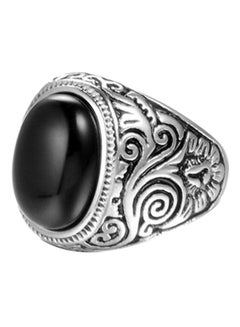 اشتري خاتم مرصع بالأحجار من الفضة المؤكسدة في السعودية
