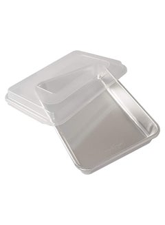 Buy Naturals Rectangular Cake Pan Silver 7cm in Saudi Arabia