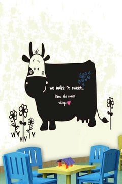 اشتري Environmental Protection Big Cow Wall Stickers Removeable Home Decor Creative Mural Wall Stickers في الامارات