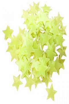 Buy 100 Piece Stars Glow In The Dark Luminous Fluorescent 3D Wall Stickers in Egypt