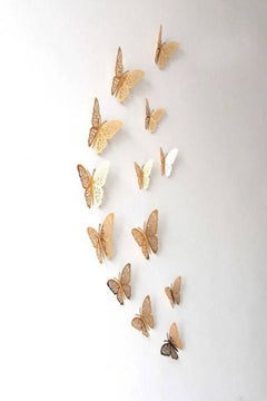 Buy 12Pcs/Set Vivid 3D Butterfly Wall Sticker Multicolour in UAE