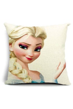 Buy Frozen Movie Themed Printed Cushion Cover - 45 X 45 Cm - Design 5 in UAE