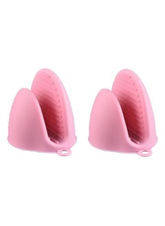 Buy Silica Gel Oven Mitts Pair Pink in UAE