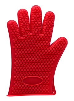 اشتري Heat Resistant Silicone Oven Glove Red 21 g في السعودية