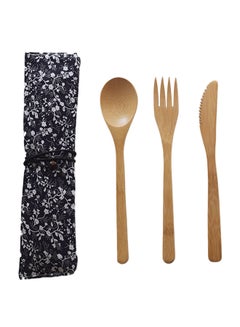 Buy Flatware Fork Knife And Spoon Brown in Saudi Arabia