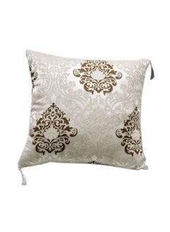 اشتري Turkish Decorative Pillow Cushion Silver/Brown 60 X 60 centimeter في السعودية