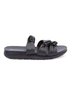 Buy Knotted Slides Sandals Black in UAE