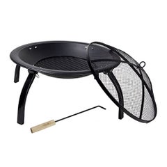 Buy Barbeque Grill With Charcoal Grid Black 22inch in Saudi Arabia