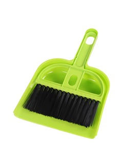 Buy Mini Hand Broom And Dustpan Set Green/Black 19.5x13x12cm in Saudi Arabia