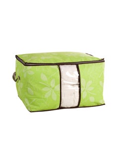 Buy Cotton Quilt With Leaf Printed Storage Bag Green in Saudi Arabia
