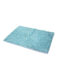 Buy Chenille Bathroom Floor Mat Blue in Saudi Arabia