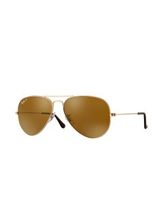 Buy Polarized Full Rim Aviator Sunglasses - RB3025-001/57 - Lens Size: 58 mm - Gold in Saudi Arabia