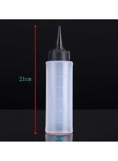 Buy Measuring Plastic Squeeze Bottle With Twist Cap Clear/Black 150ml in UAE