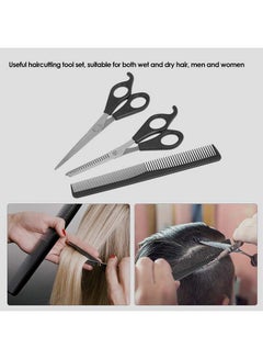 اشتري 3-Piece Hair Cutting And Thinning Scissors Set Black في مصر