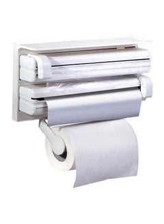 Buy Kitchen Triple Paper Dispenser, White in UAE